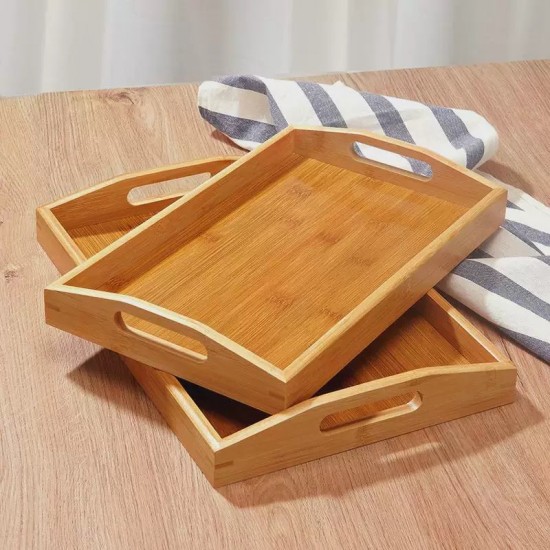 Wooden Tray Set 3 pieces